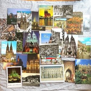 25 vintage castle postcards